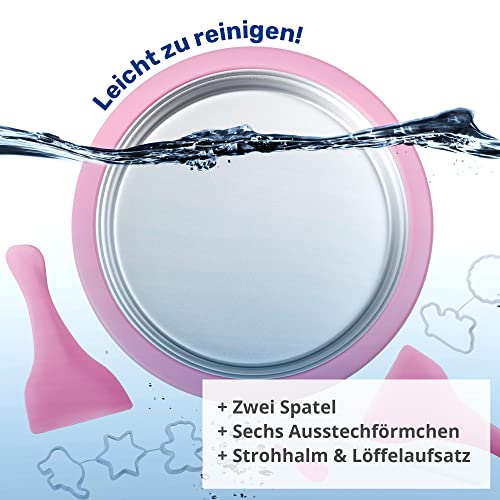 Monsterzeug Monsterzeug Rolleneismaschine, Eismaschine, Eisrollen-DIY-Set, Teppanyaki, Pink – Bild 7