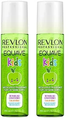 Revlon Professional Equave Kids, Enfant, Soin Spray Démêlant Pomme sans Rinçage (200 ml), Nourrit & Protège les Cheveux, Sans Paraben, Sans Sulfate (Lot de 2)