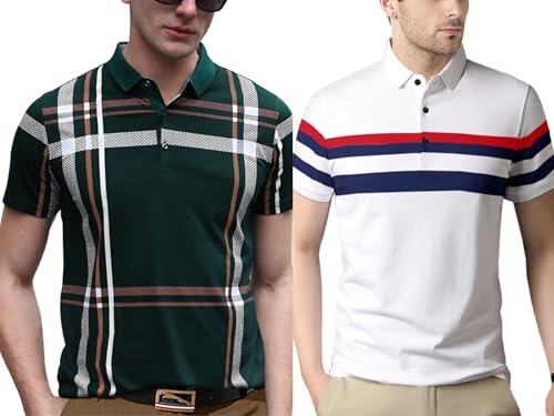 Image of Noble Monk Men's Regular Fit Polo T Shirt |Half Sleeves |Collar Tshirts | Casual T-Shirt for Men