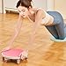 Menolana Roller Wheel Ab Exercise Disc Quiet Ergonomic Men Women Compact Training Abdominal Roller Wheel for Sports Workout Fitness, Pink
