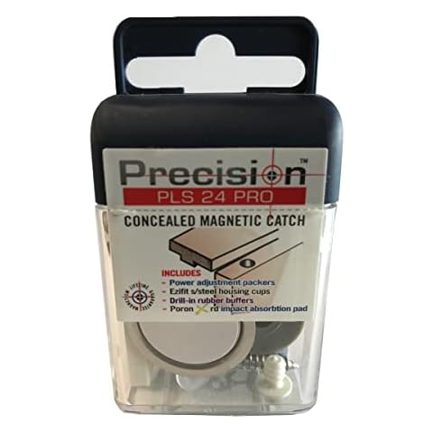 Precision Lock PLS24PRO-BLK Magnetic Catch with Adjustable Strength Black Cover