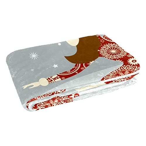 Couverture douce patineuse de Noël 150x100 cm pour lit et canapé - 3