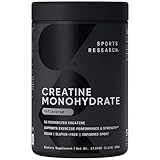 Sports Research Creatine Monohydrate - Gain Lean Muscle, Improve Performance and...