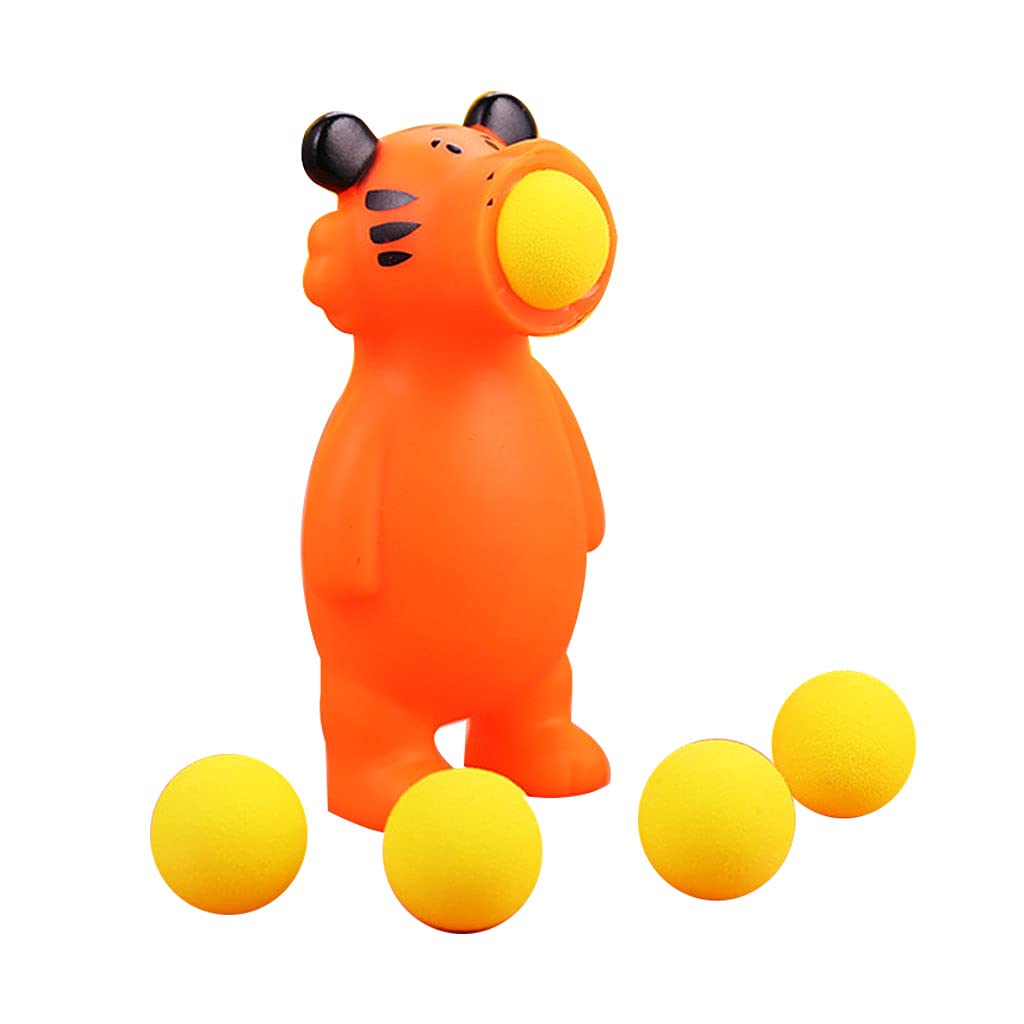 DAIMANPU Fun Office Stress Reliever Toy with 4pieces Foam Balls Spit Ball Cannon Ball Squishy Toys Realistic Cute Toys Popper Toy