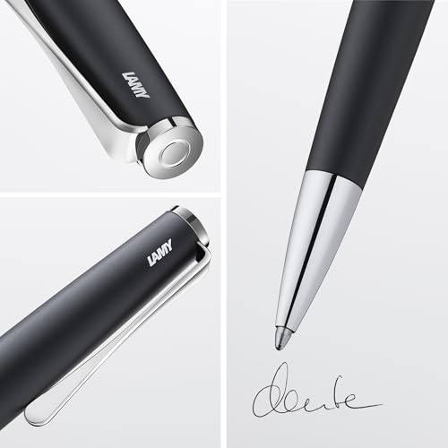 Bolígrafo Lamy Studio Black: escritura fluida con recambio M 16 y elegante cuerpo de acero 3