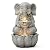 Glitzhome Outdoor Fountains and Waterfalls Zen-Style Concrete Resin Elephant Water Fountains with LED & Pump, Garden Patio Water Fountain Yard Fountain 2 Tier Floor Waterfall for Backyard Lawn 22" H