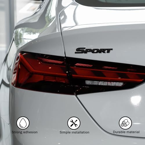 Image of Universal 4X4 Emblem Badge 3D Logo, Emblem Sticker, 3D Fender Badge Decal Car Sticker, Full Coverage Adhesive Replacement Compatible with Toyota 4Run, Tun Truck Pickup Model (Sport, Black)