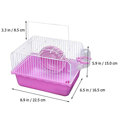 Gutongyuan Pet Hamster Cage With Running Wheel Water Bottle Food Basin Portable Carrier House Mice Home Habitat For Going Out thumb #1
