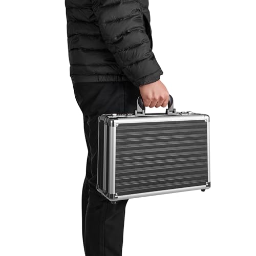 LOCKCURX File Organizer Storage Box - 14.2 x 9.4 x 4.5 Inch Medium, Portable Locking Storage Totes with Dual Combination Locks for Cash, Documents & Valuables - Black by LOCKCURX - Image 6