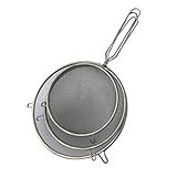 1x Sieb: Ø 16 cm / Tiefe: 4,5 cm / Grifflänge: 13,5 cm