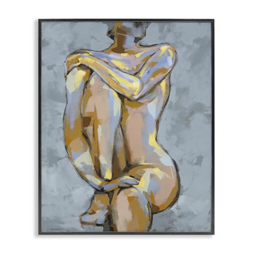 Modern Nude Portrait Abstract Art, 24 x 30 Inch Framed Giclée Print