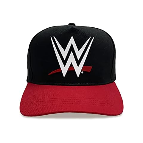 WWE Baseball Hat Men Black/Red Strap Snap Back 100% Cotton Cover