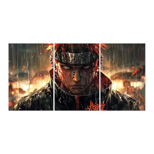 Wallgasm NARUTO SPLIT OF 3 POSTER, 36x18 inch 300 GSM POSTER| Dragon Ball Z, Naruto, Death Note, One Piece, Attack On Titans - | Aesthetic Wall Decor | Posters For Bedroom | Anime Wall Poster