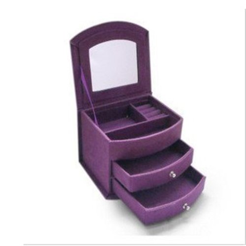 KLOUD City Purple Three-Layer Jewelry Box with Drawers