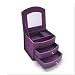 KLOUD City Purple Three-layer Lint Jewelry Box with Drawers