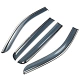 HEROFFIX 1 Set Fensterabweiser für Ford für Ranger 2019-2023 Seitliche Fensterabweiser Schwarz