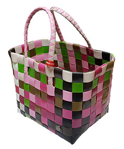 ICE-BAG Evergreen Original Shopper 5009 Witzgall - Cestino per la spesa, 33 x 28 x 18 cm, colore: grigio/bianco/marrone