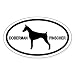 CafePress Doberman Autocollant ovale pour pare-chocs de voiture
