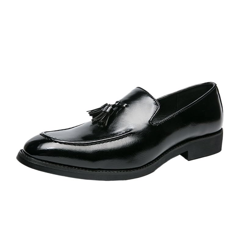 Formal Tassel Shoes Dress Oxford for Men Working Anti-Slip Shoe Breathable Slip On Leather Evening