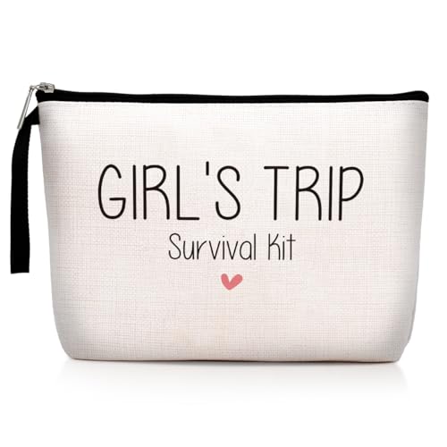 Hanamiya Na Weekender Bags for Women Weekend Bag Girls Trip Gifts Cosmetic Bag Girl's Trip Survival Kit Makeup Pouch Bachelorette Bridesmaid Friend Gifts for Sister Bestie BFF Bride
