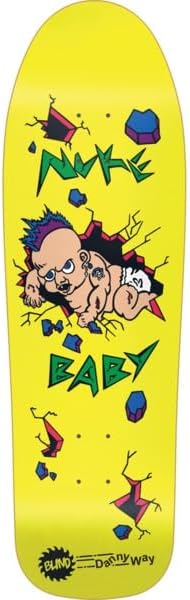 Blind Skateboards Danny Way Nuke Baby Yellow Skateboard Deck - 9.7" x 31.7"