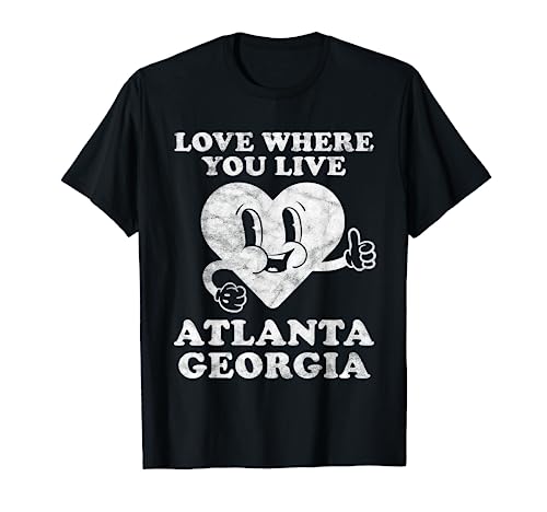 Retro Vintage Atlanta Georgia Amante Camiseta