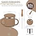 EsOfficce Upgrade Stainless Steel Baby Sippy Cups, 7.4 Oz Spill Proof Toddler Straw Cups, 3 Stages Training Cup for Toddlers 1-3 Year, Kid Cups with Silicone Sheel and Straws (Beige+Brown)