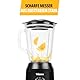 Tristar Standmixer, 1 L Mixbehälter aus Glas, 2 Geschwindigkeitsstufen, Pulsfunktion zum Zerkleinern von Eis, spülmaschinenfeste Teile, schwarz, 350 W, Smoothie Maker BL-4482