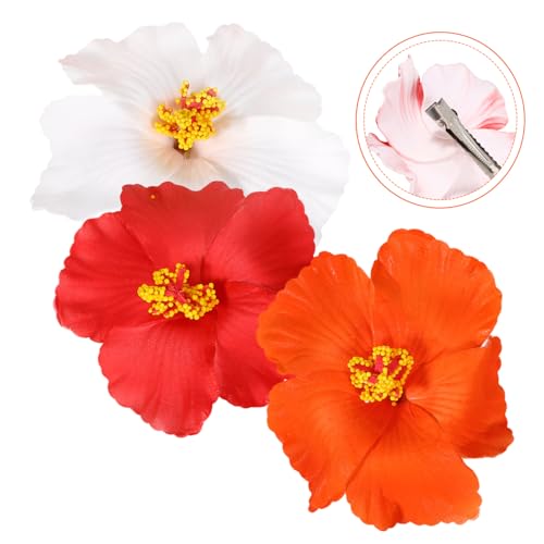 Barrettes fleurs colorées en lot de 3 : épingles décoratives solides et légères - 3