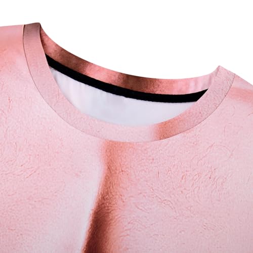 uideazone Mens Short Sleeve T-Shirt Casual 3D Creative Print Crewneck Graphic Tees3