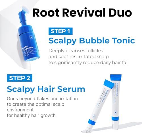scalpy hair growth serum for men amp women for hair loss amp thinning  scalp treatment with salicylic acid menthol dexpanthenol  non-greasy lightweight  exfoliates dandruff amp soothes itch