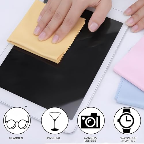 Image of Microfiber Cleaning Cloth for Laptop Screens, Monitors, Keyboards, Phones, Cameras, Tablets, Sunglasses & More - Soft, Lint-Free, Reusable Wipes - Random Colors (Pack Of-10)