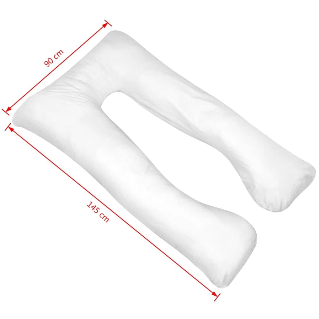 Almohada de embarazo genérica en forma de U blanca 90x145 Cm
