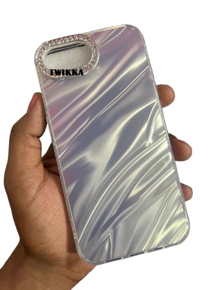 Cat Care for iPhone 16e Stylish Case Camera Lens Protection Diamond Bling Silver Luxury Design Soft TPU Glitter Shockproof Protective Women & Girls Back Case Cover (Silver)