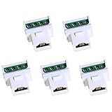 Heyous 5PCS White CAT3 Telephone Trapezoidal Jack with 4 Pin Screw Terminal Distribution Board RJ11-6P4C Interface Suitable for Wall Socket