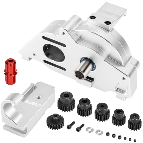 GLOBACT Aluminum Motor Mount with Steel 57T Slipper Set and 15T 17T 20T Pinions Gear for 1/10 ARRMA Granite Senton Vorteks 1/8 Typhon Infraction Upgrade Parts Replace Arrma ARA210013