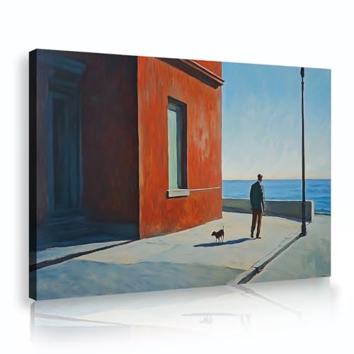 Imprimé surréalisme vue ocean horizon déco esthétique cottage rouge salon chambre 60x90