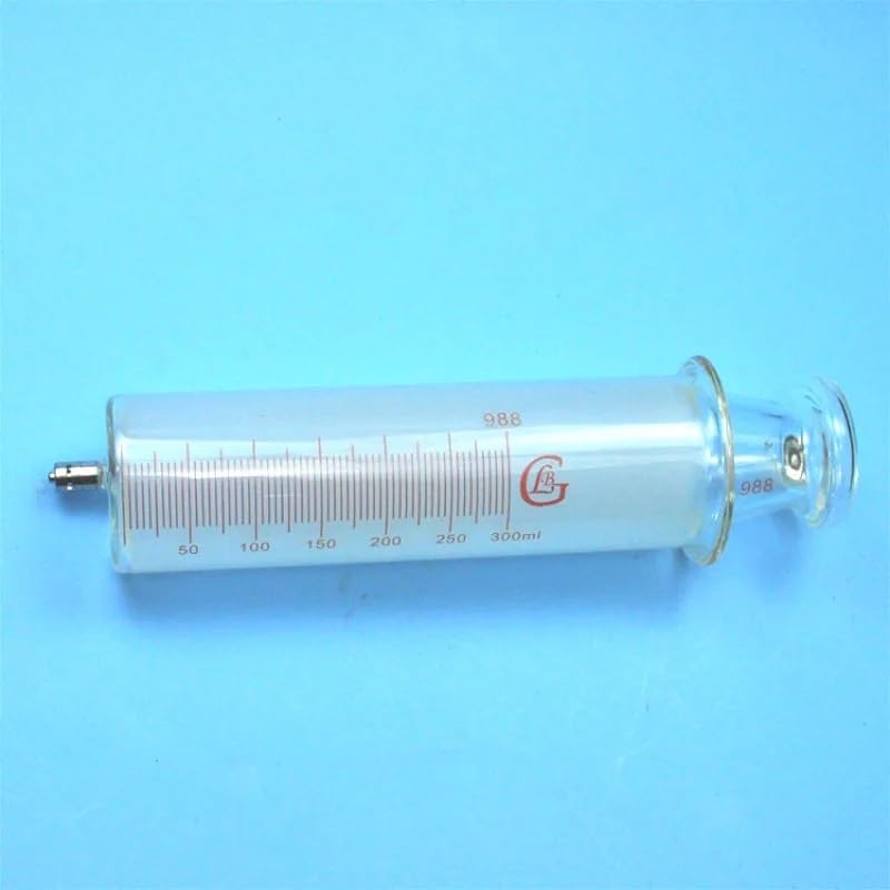 Large Glass Syringes 300ml with Glass Caliber/Ruhr Locks Caliber Glass Enema Sausage Device Sample Extractor Injector 300 CC(Ruhr Locks Caliber)