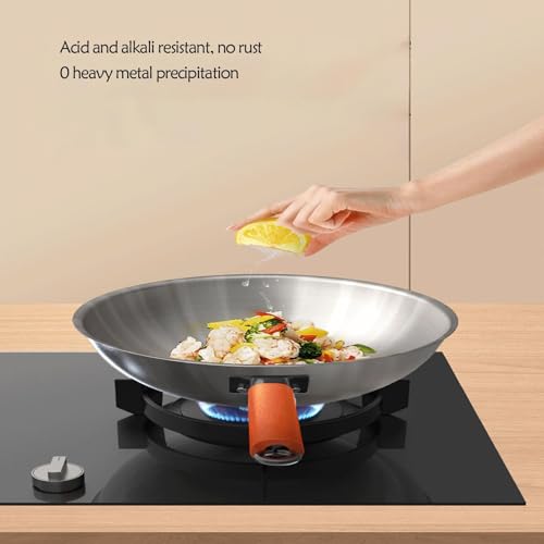 Wok de acero inoxidable antiadherente para cocina miniatura 7