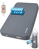 Hikenture 4' Thick Self Inflating Sleeping Pad with Electric Pump, Foam & Air Camping Mattress 2 Person, 9.5 R-Value Insulated Sleeping Mat, Portable Double Camping Pad for Tent, Car, Truck