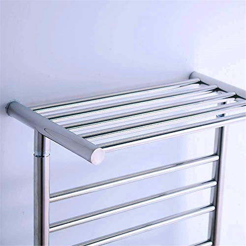 Toallero eléctrico de pared con 12 barras tendedero calefactado para baño de acero inoxidable 4