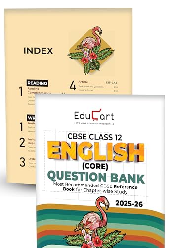 Image of Educart CBSE Question Bank Class 12 2025-26 Physics, Chemistry, Mathematics and English on New Syllabus 2025-26 (Includes Past Years Solved Questions) Set of 4 Books