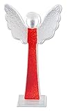  Glasfigur Engel mit Glaskugel