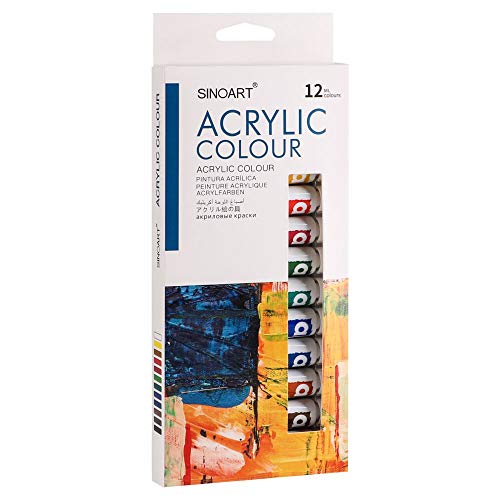 TINTA ACRILICA SINOART 12 CORES 12ML SFP004