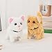 Imagen de Chosertory Juguete Interactivo Animal Electrónico Gato de Peluche Función Móvil Activado por Baterías Tacto Suave Realista para Niños Y Aprendizaje