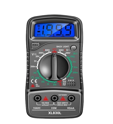 Multimètre numérique XL830L testeur de transistor avec fonction data hold écran rétroéclairé
