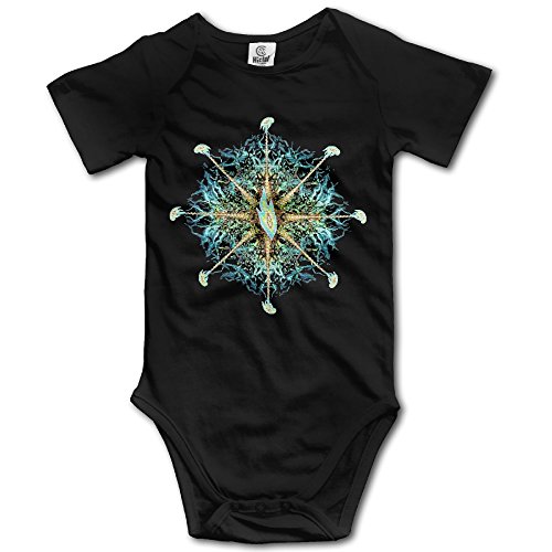 Image of Tool Band Nerve Ending Baby Girls/Boys Short Sleeve Onesies Black