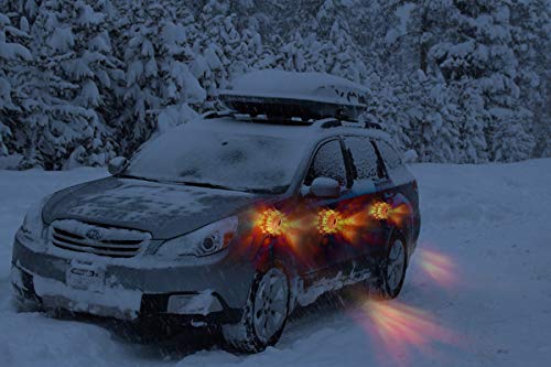 Tobfit 6 Pack Led Road Flares Emergency Lights Roadside Safety Beacon Disc Flashing Warning Flare Kit With Magnetic Base & Hook For Car Truck Boats | 9 Flash Modes (Batteries Not Included) (6) #TOP7