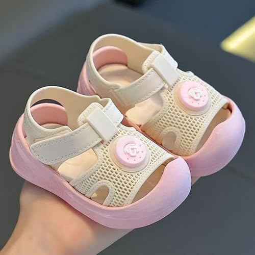 Baby Infant Soft Rubber Shoes Leather Hollow Non Slip Water Shoes Toddler Breathable Comfy Lightweight Strap Sneakers3