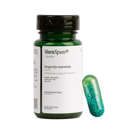 Varalife VaraSpan 5-in-1 Advanced Vegan NMN Supplement with Resveratrol, DHA, Vitamin D3 & K2 - Powerful NAD+ Booster | Slow Down Aging | Ultra High Purity and 3rd Party Tested | 30 Capsules